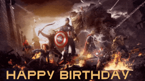 avengers happy birthday gif